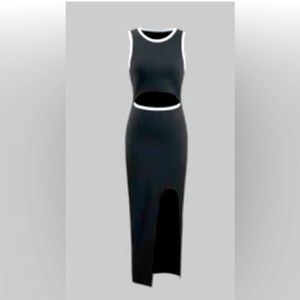 Micas | Cut Out Slit MIDI Dress | size M
